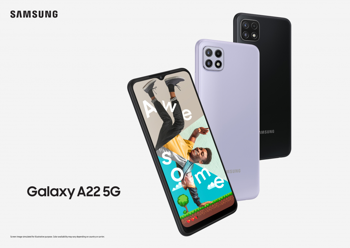 เปิดตัว“Galaxy A22 5G”สุดยอดสมาร์ทโฟน 5G เร็วเต็มสปีดรุ่นใหม่ล่าสุด ในราคาเริ่มต้นเพียง 1,289 บาท! ที่ร้านค้าในเครือ AIS เท่านั้น